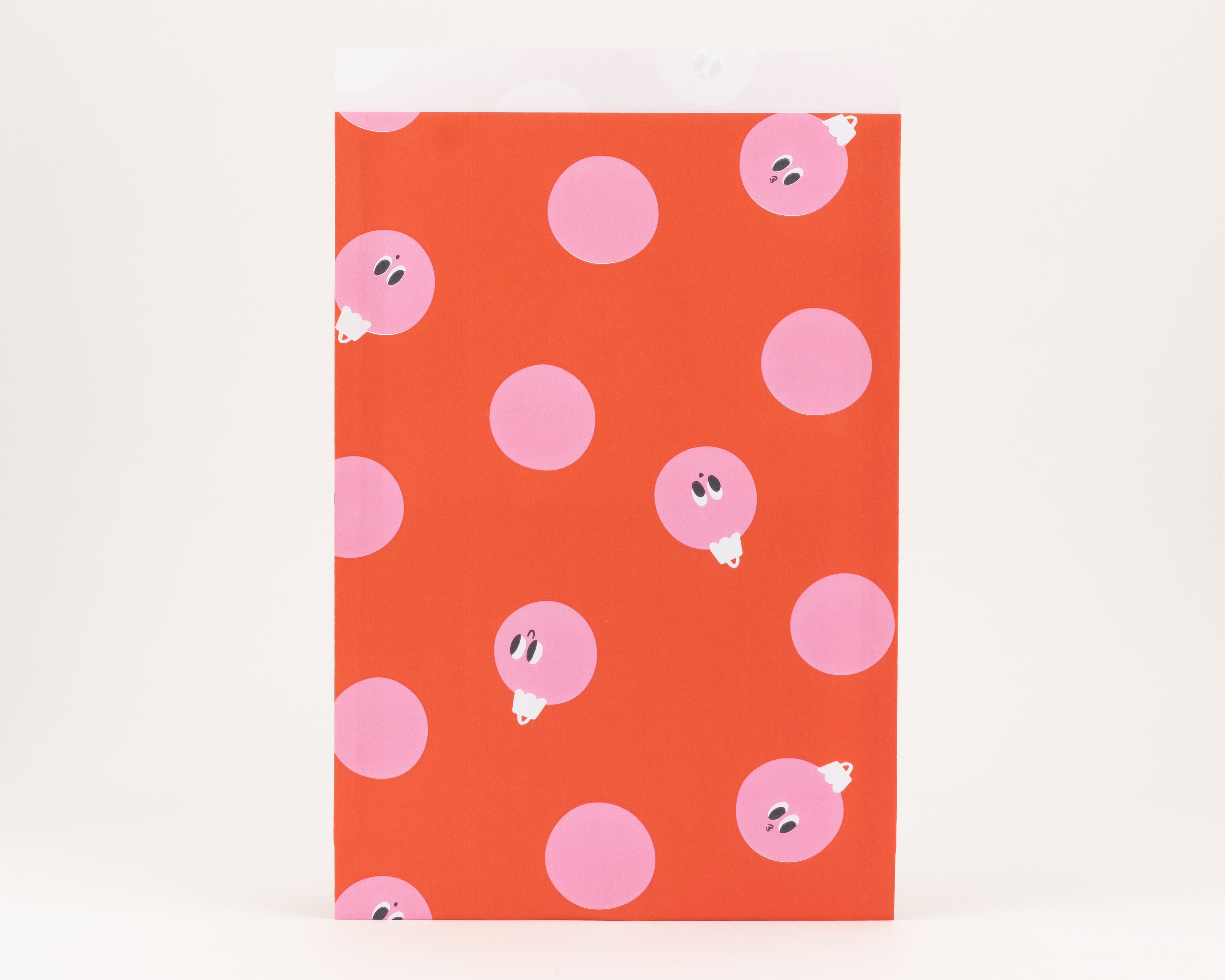 Flachbeutel - Peek-a-Boo Baubles, Rot / Pink - Groß