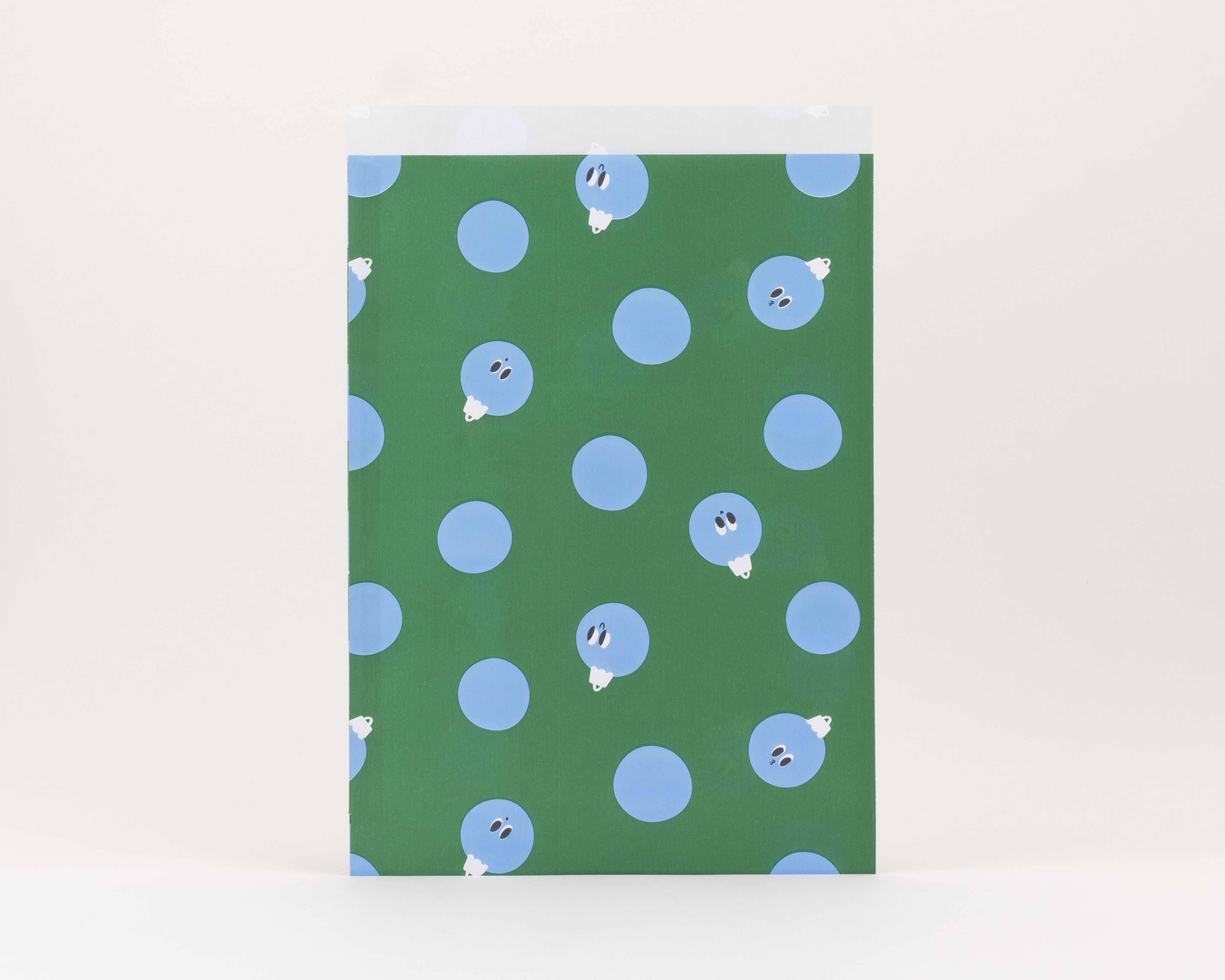 Flachbeutel - Peek-a-Boo Baubles, Grün / Blau - XL