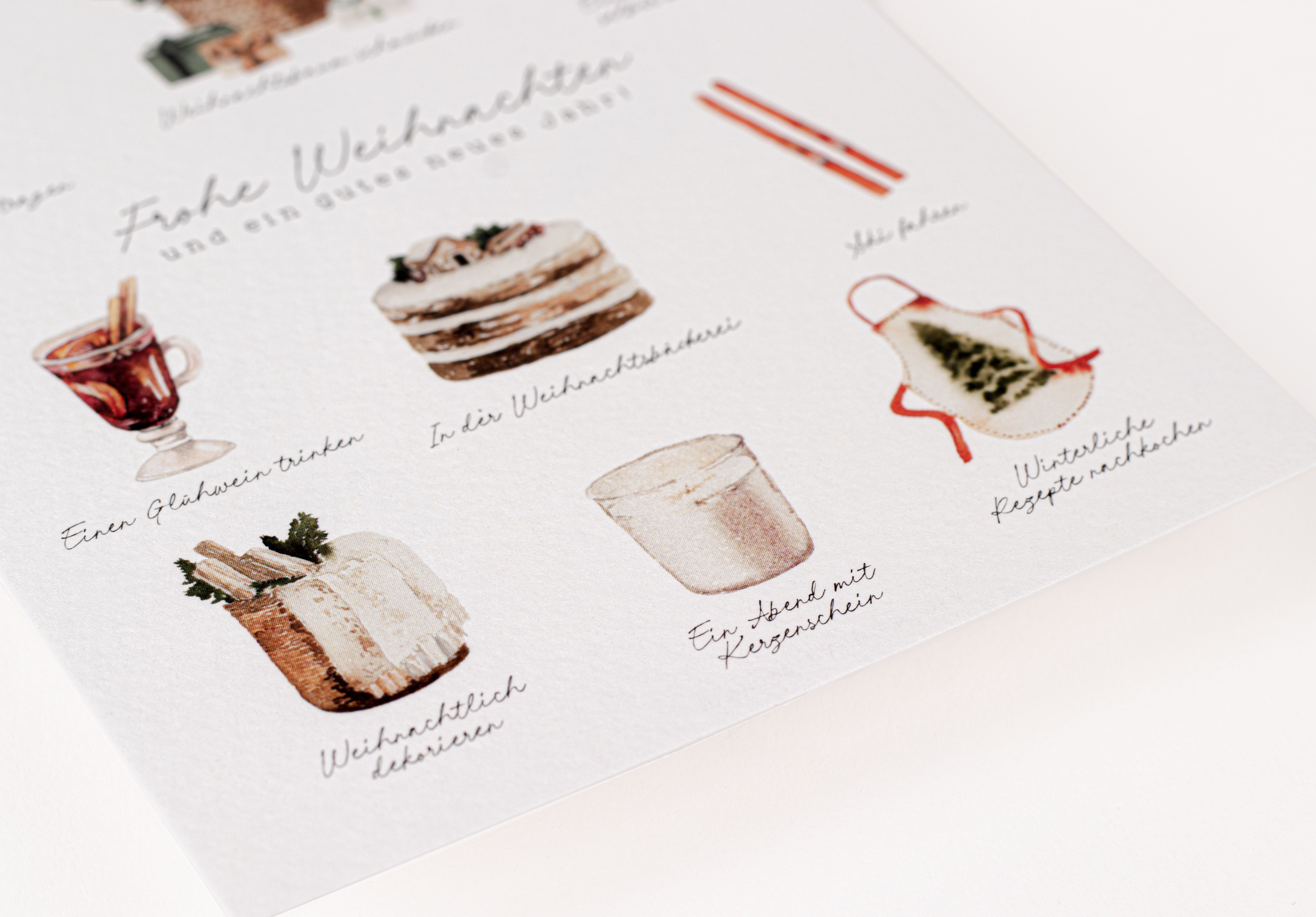 Weihnachtskarten - Weihnachtszeit Aquarell - 10er-Set